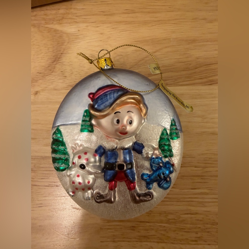 W/tags Brass Key Collection Rudolph Misfit Hermey  Glass Ornament